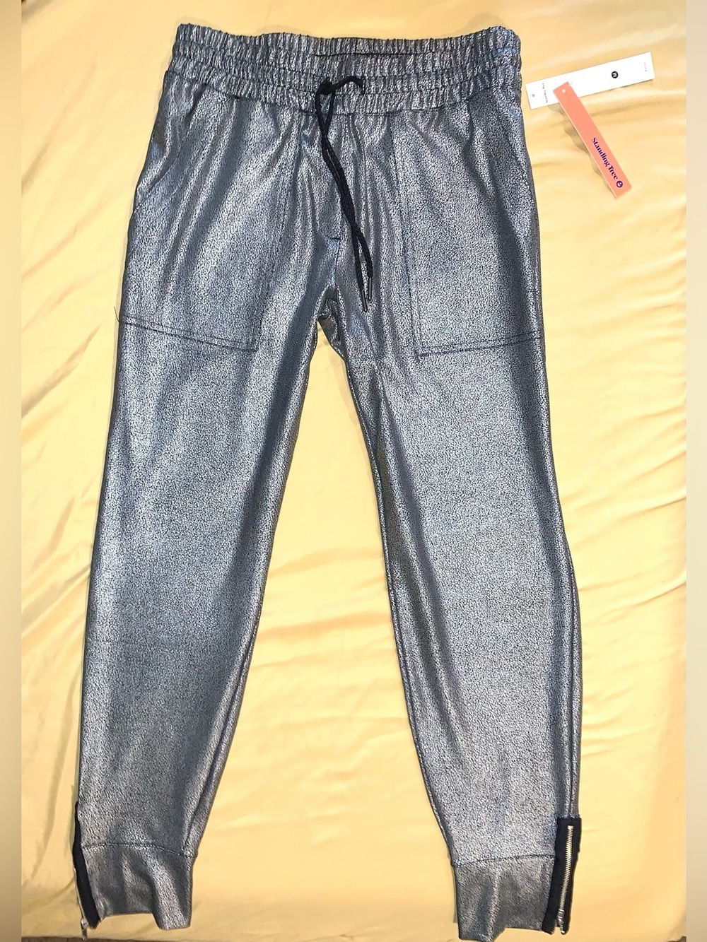 Standing Tree Metallic Silver Women’s Pants NWT Medium